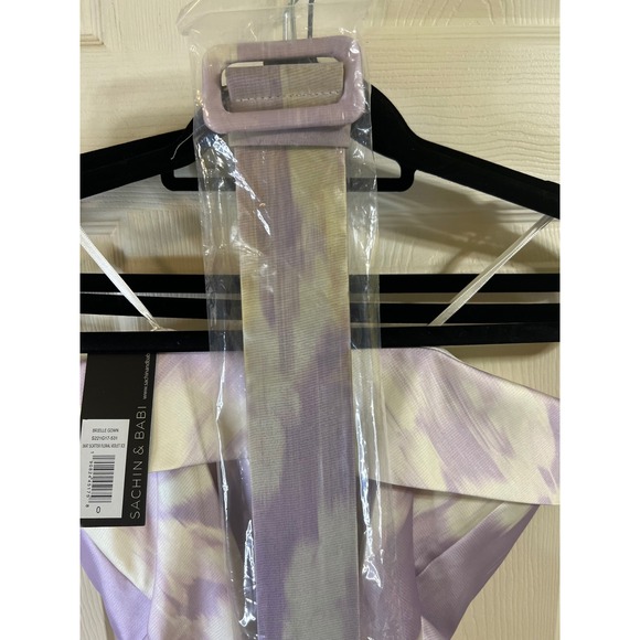 Sachin & Babi Brielle Gown Strapless Scatter Floral Violet Ice Purple Size 0 - Picture 10 of 13